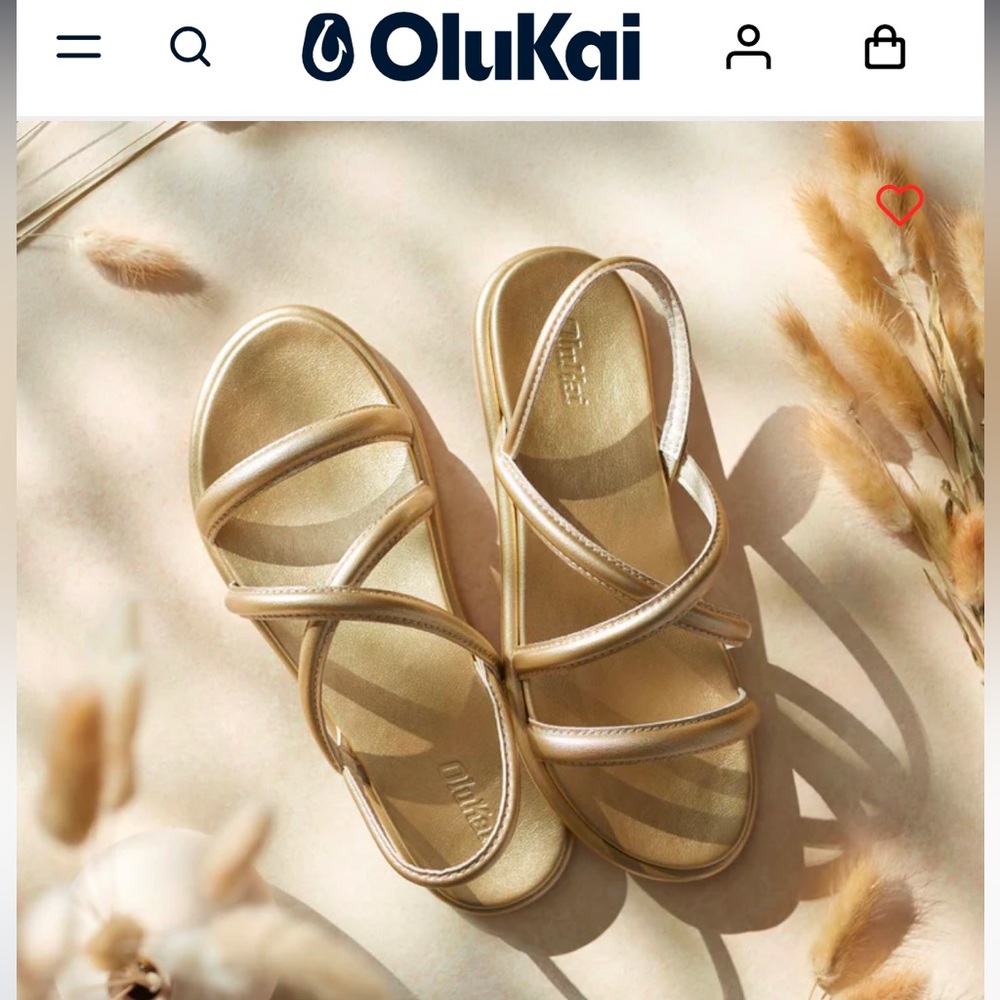 Olukai Tiare Gold Women's Sandals